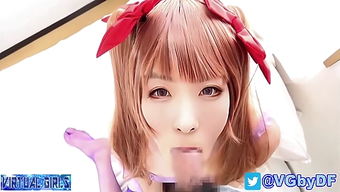 Busty shemale gets a dick inside her pussy and then she fucks the guy