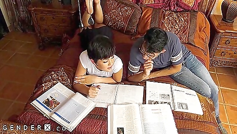 Stepbrother fucks his new stepmom and eats his dick