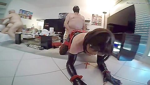 Mature brunette gets her butt fucked and licked by a dick