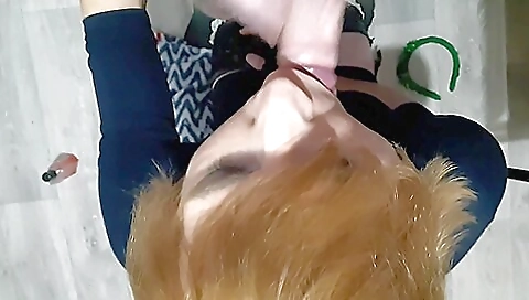 Boy in a sexy red dress fucks a babe in a hardcore sex video