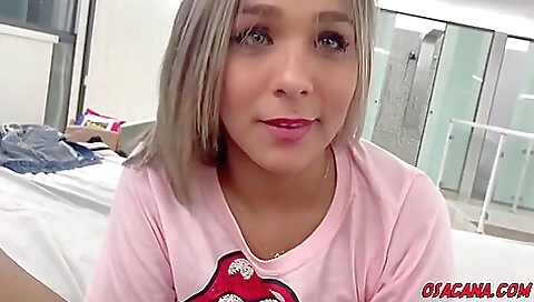 Busty shemale has a threesome with an awesome large dick