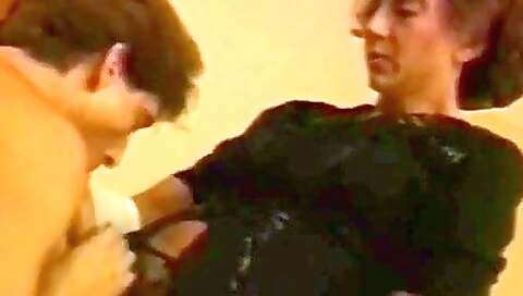 Busty pegging and deepthroat cum shot for a young mature adult