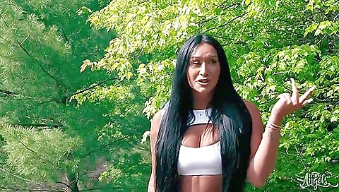 Hot brunette babe fucked hard and gets anal cumshot