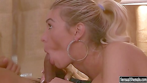 Huge Boobs And Aubrey Kate - Tranny Gets Her Asshole Slammed