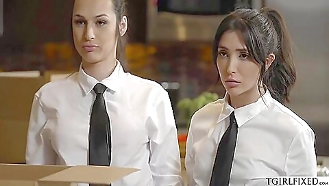 Hot brunette teen with a hairy pussy is riding her stepbrother