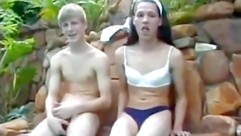 Tattooed blonde with a nice ass is having sex in front of the camera